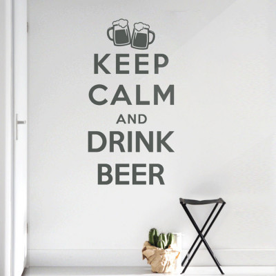 Adesivo de Parede Keep Calm and Drink Beer