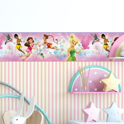Faixa Decorativa Infantil Fadinhas - Disney - Rolo com 5 Metros