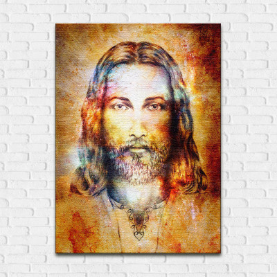 Quadro Decorativo Jesus Cristo Estilizado - Em Canvas