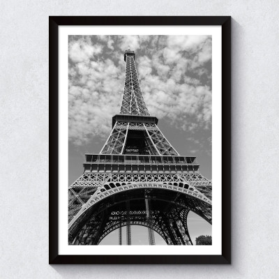 Quadro Decorativo Torre Eiffel (Fotografia Preto & Branco)