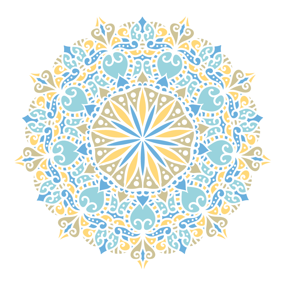 Adesivo de Parede Arabesco Mandala Colorida