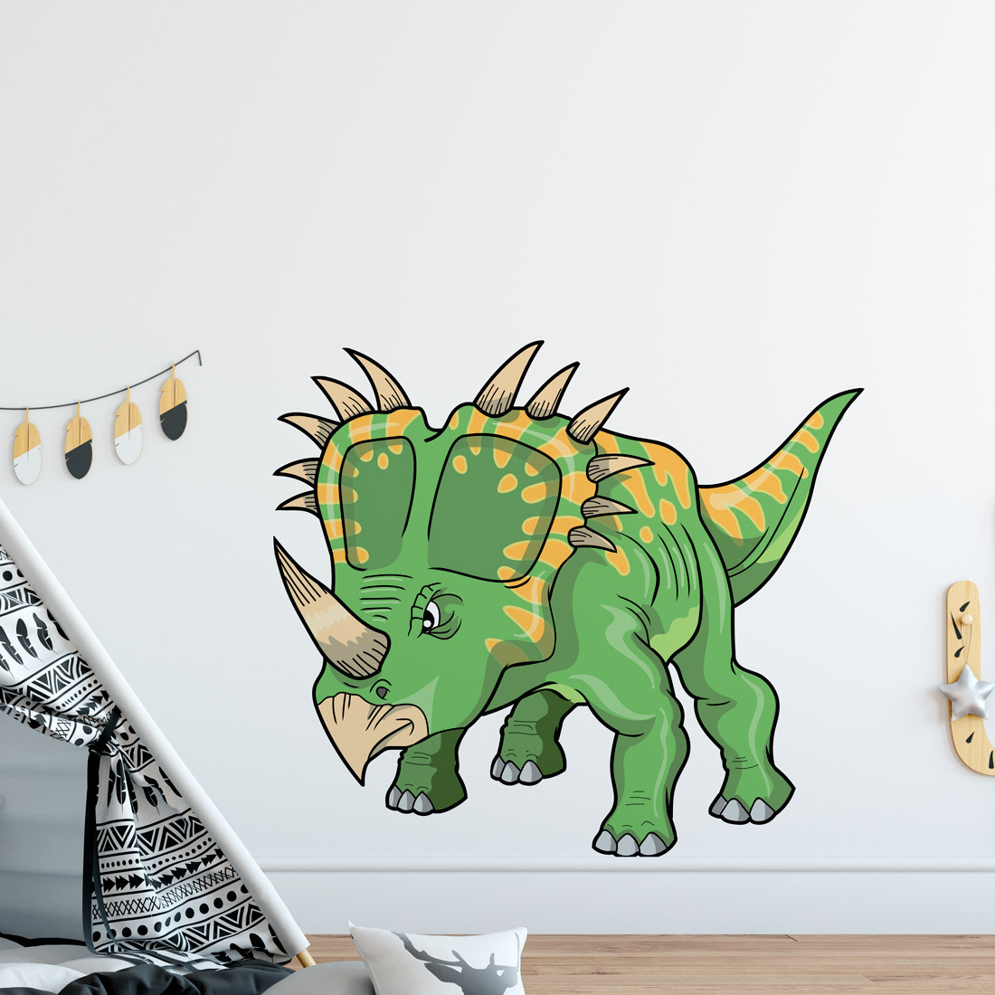 Adesivo de Parede Infantil de Desenho de Dinossauro