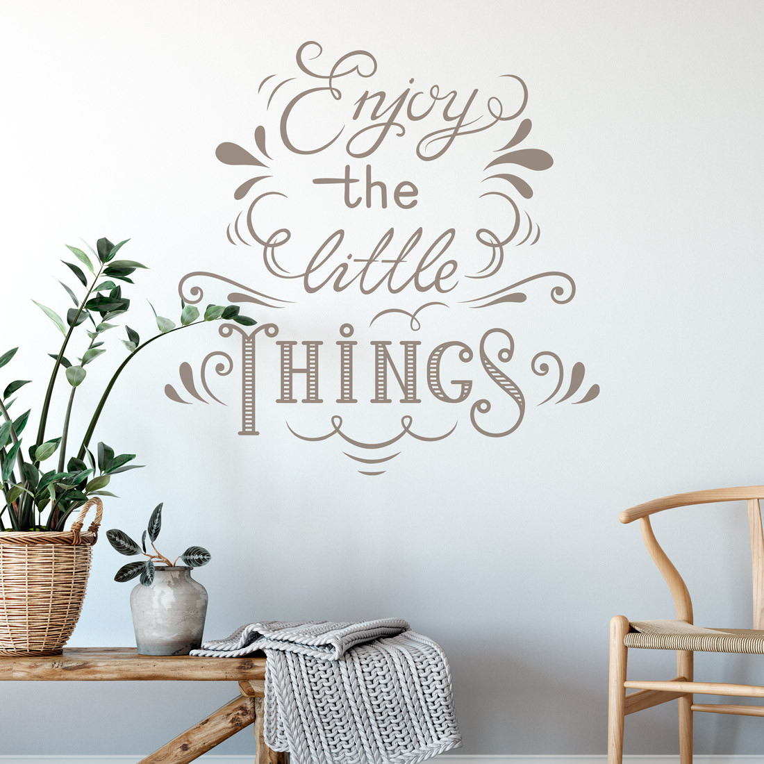 Adesivo de Parede Lettering Enjoy the Little Things