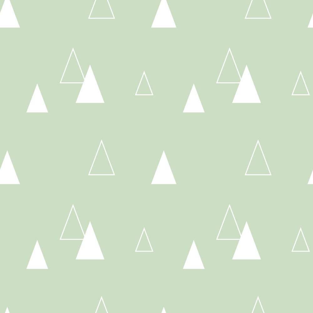 Papel de Parede Triângulos Abstratos (Verde Bebê)