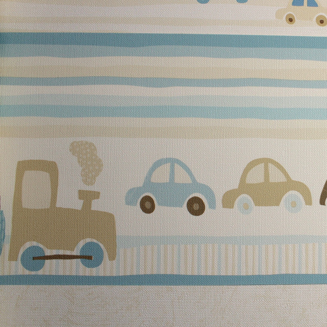 Faixa Decorativa Infantil Trenzinho e Carros - Azul - Nido