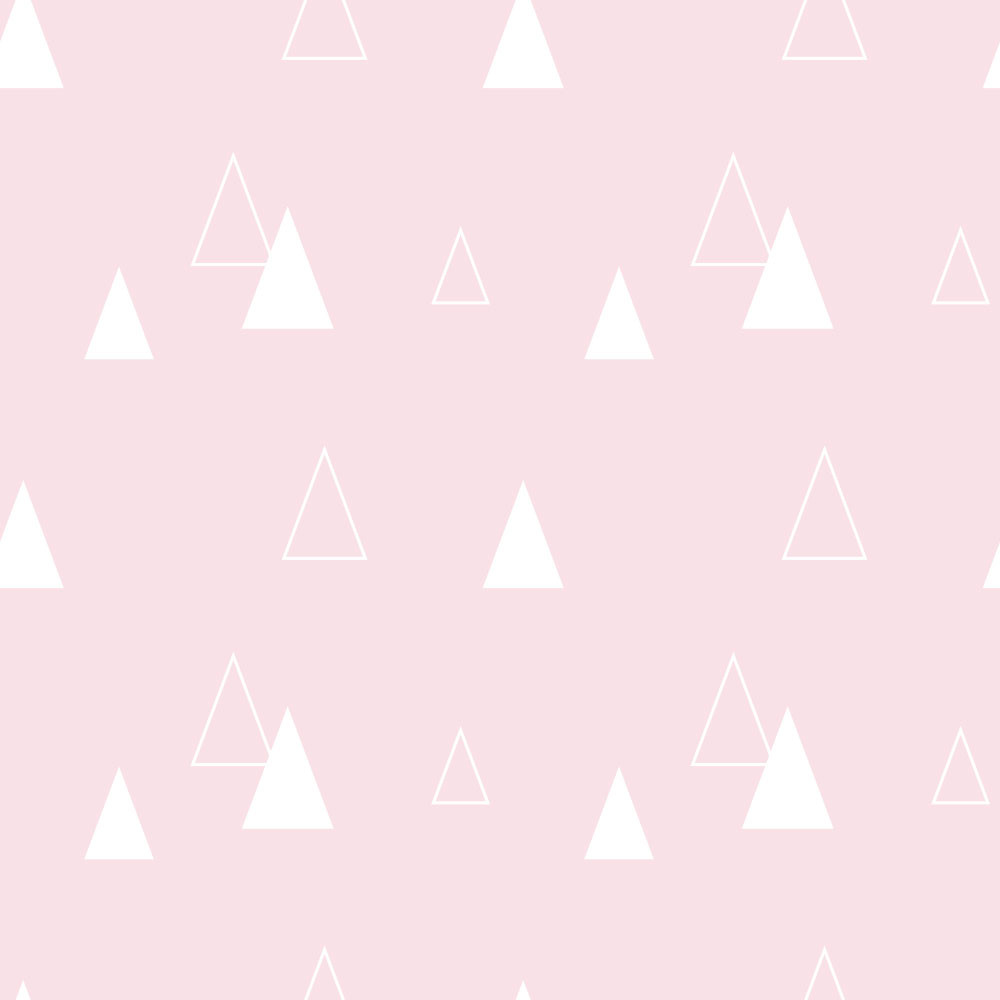 Papel de Parede Triângulos Abstratos (Rosa Bebê)