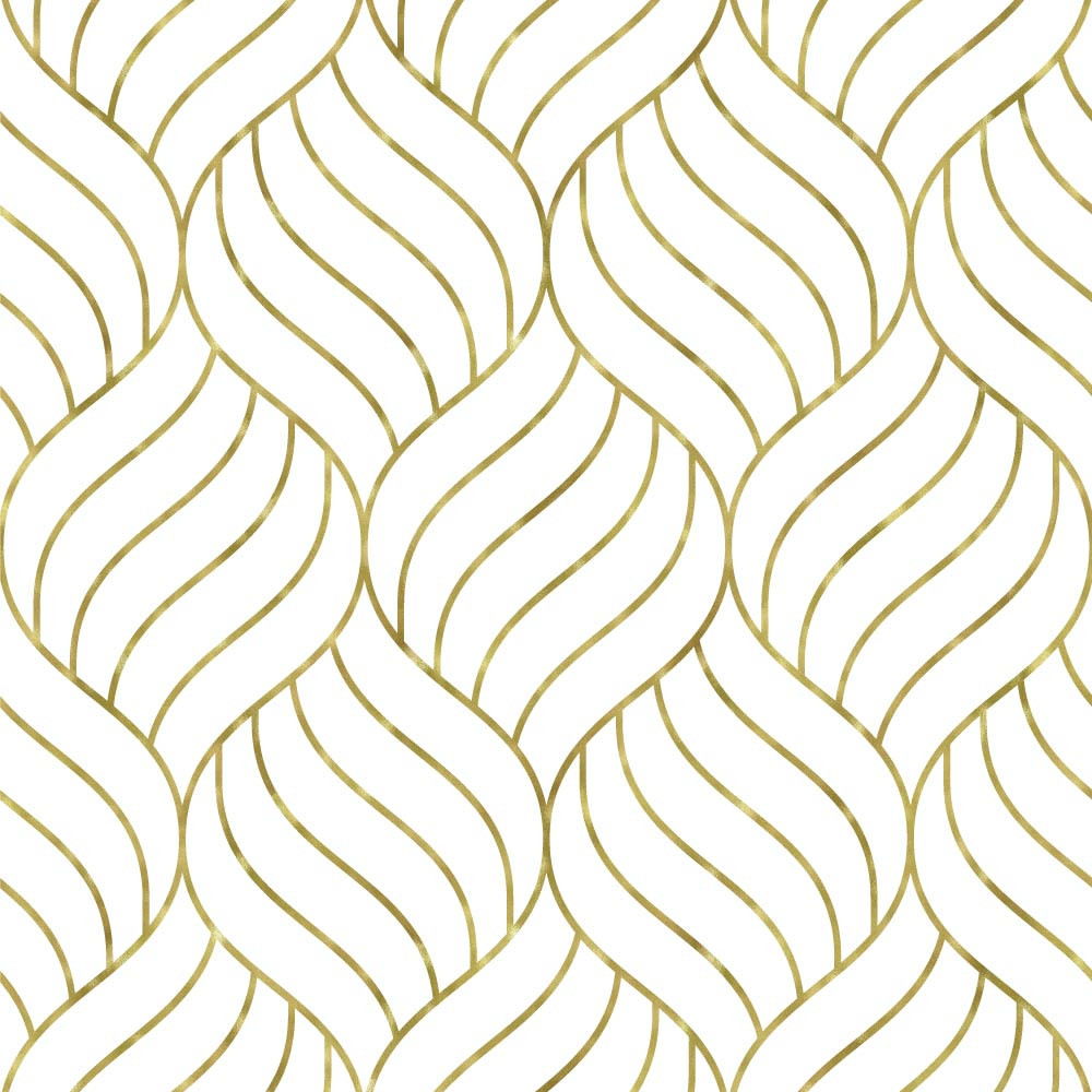 Papel de Parede Decorativo Linhas (Ouro)