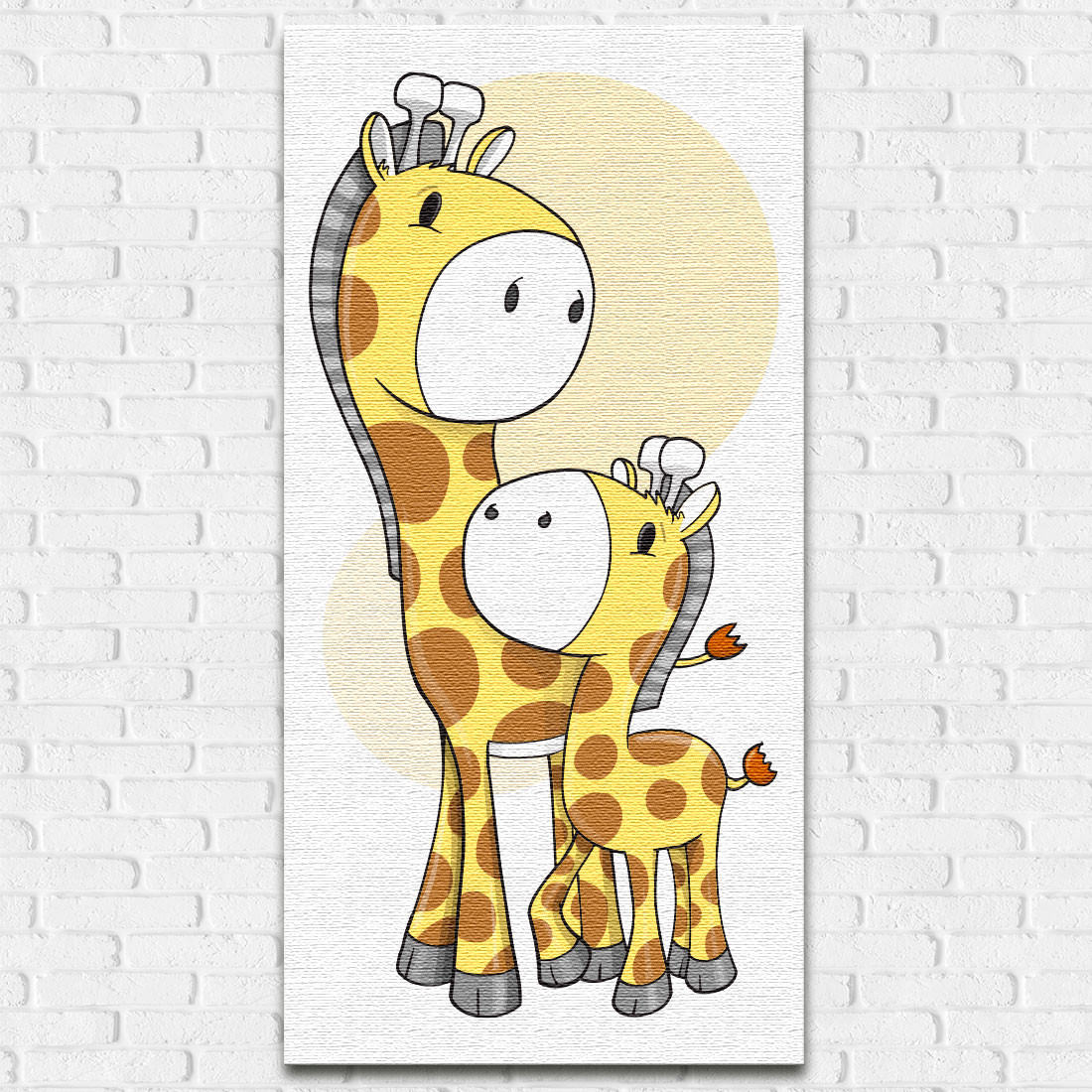 Quadro Decorativo Infantil Girafa Bebê - Em Canvas