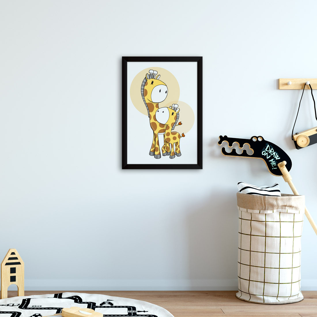 Quadro Decorativo Infantil Girafa Bebê