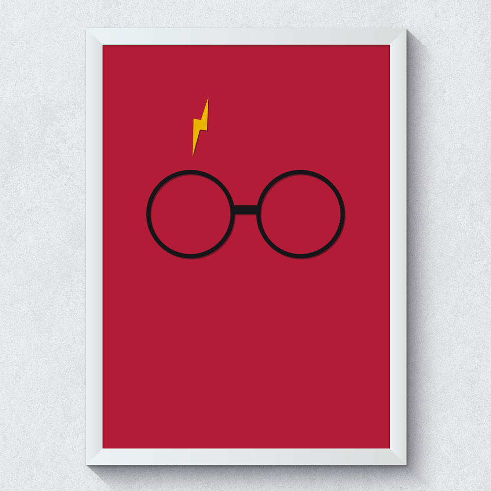 Quadro Decorativo Minimalista Harry Potter