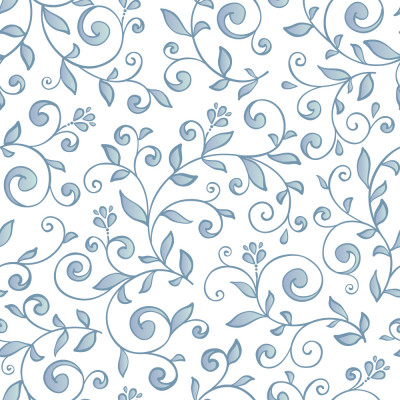 Papel de Parede Estampa Floral (Azul)