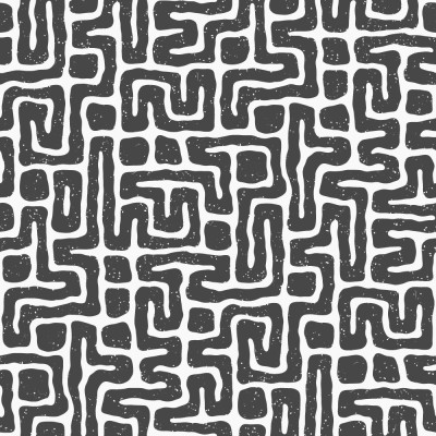 Papel de Parede Labirinto (Preto e Branco)