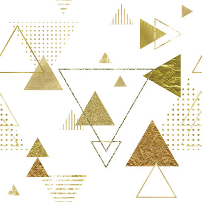 Papel de Parede Triângulos Dourados