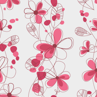 Papel de Parede Floral Pink