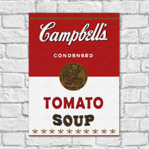 Quadro Decorativo Campbells Soup Vintage - Em Canvas