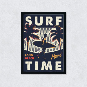 Quadro Decorativo Surf Time