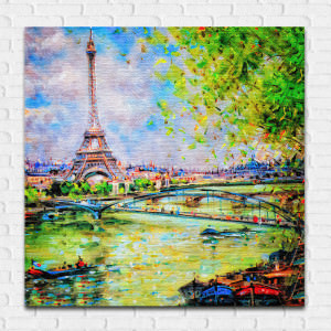 Quadro Decorativo Paris Torre Eiffel - Em Canvas