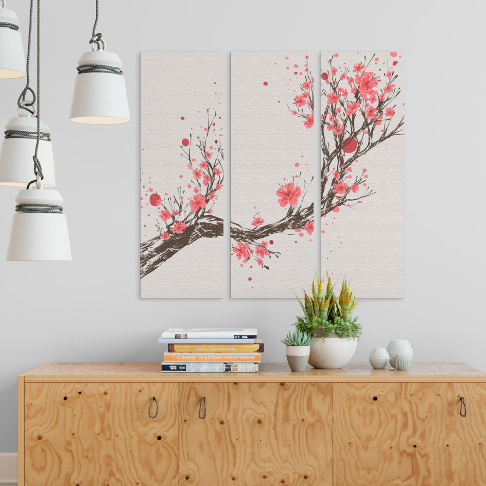 Conjunto de Quadros Decorativos Cerejeira - Em Canvas