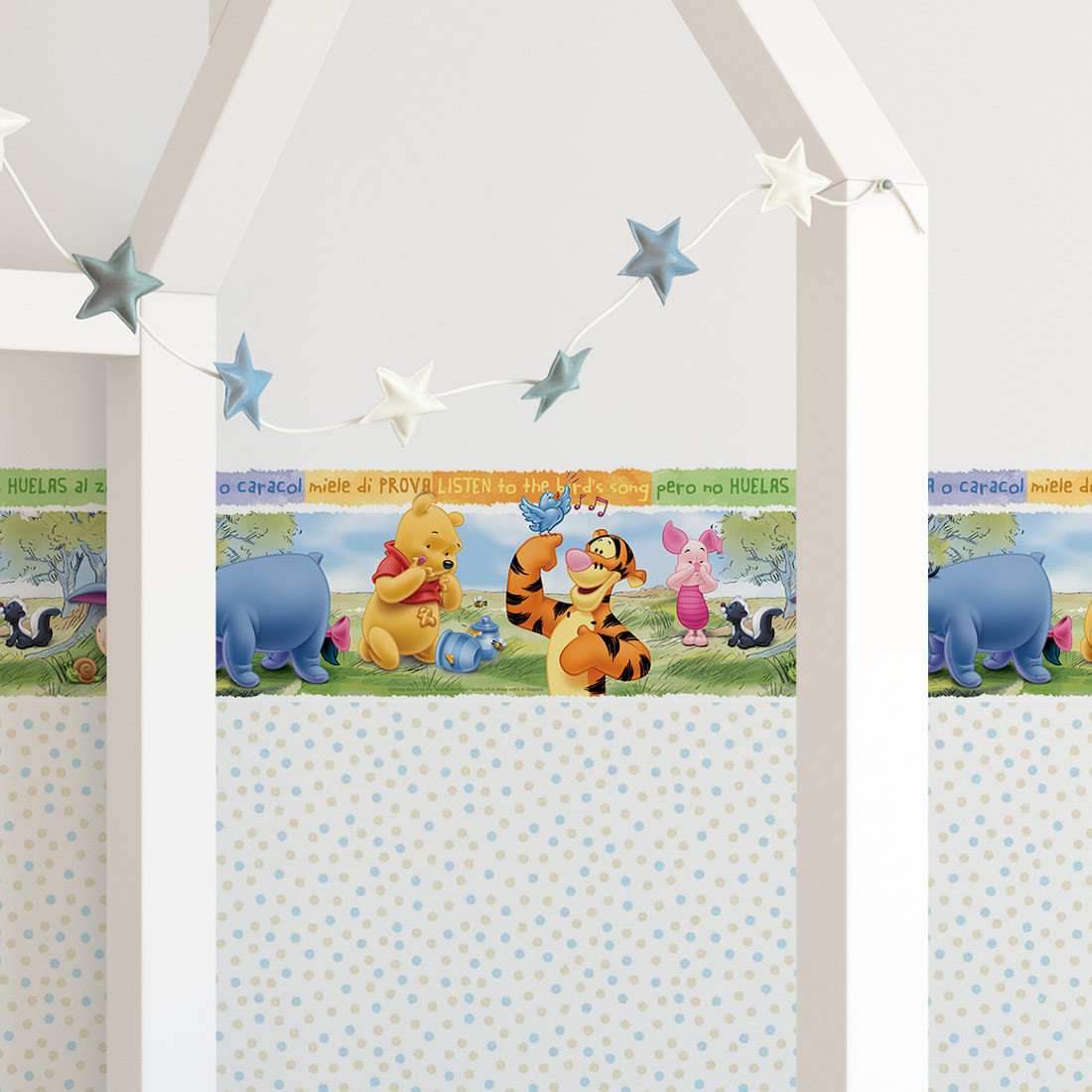 Faixa Decorativa Infantil Ursinho Pooh - Disney - Rolo com 5 Metros