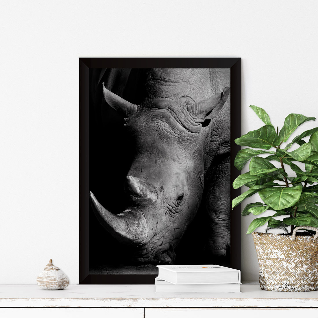 Quadro Decorativo Rinoceronte