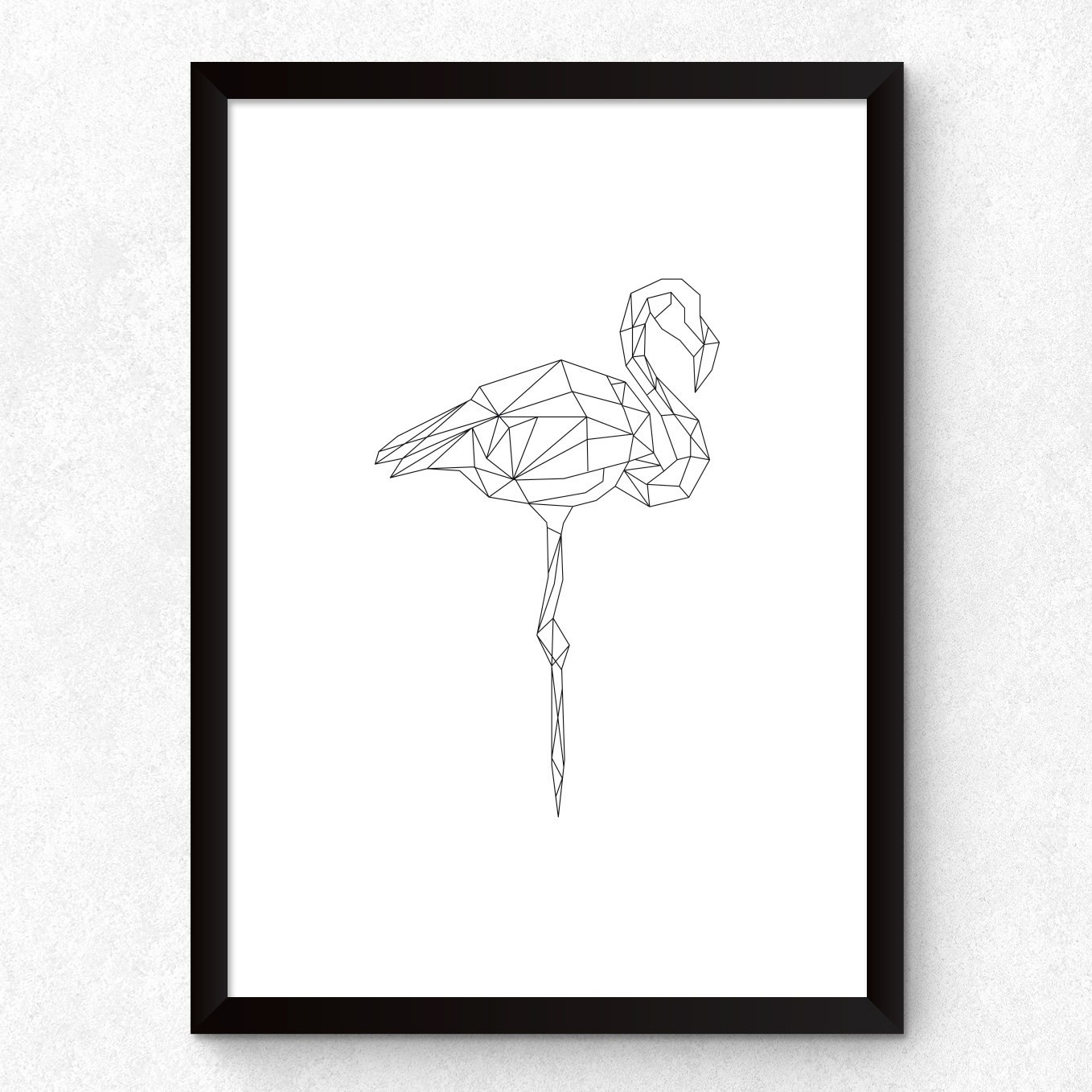 Quadro Decorativo Flamingo Minimalista