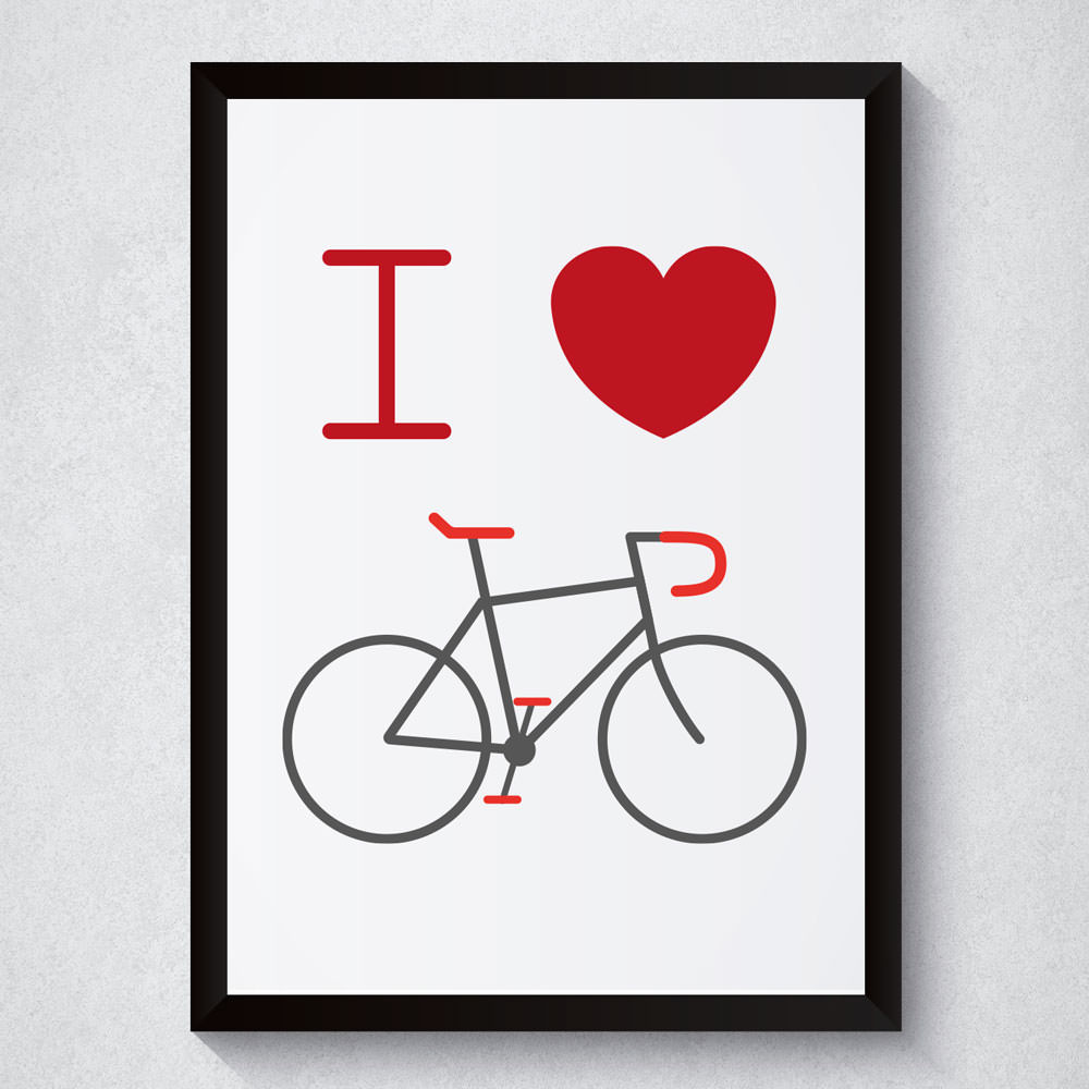 Quadro Decorativo I Love Bike