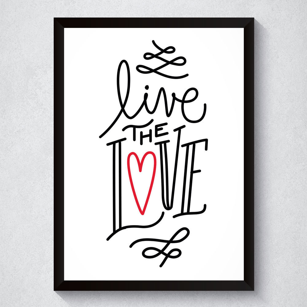 Quadro Decorativo Live The Love