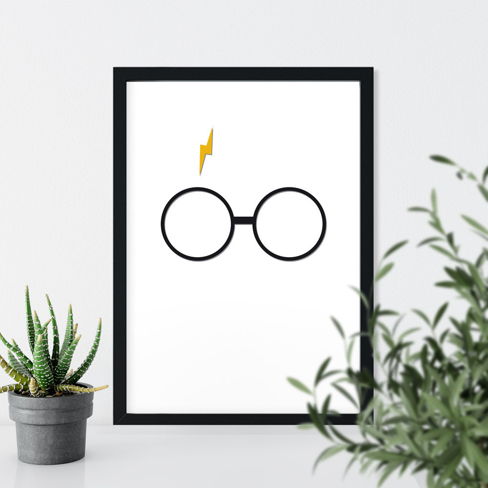 Quadro Decorativo Harry Potter Minimalista