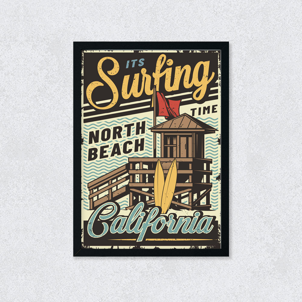 Quadro Decorativo Surfing Califórnia